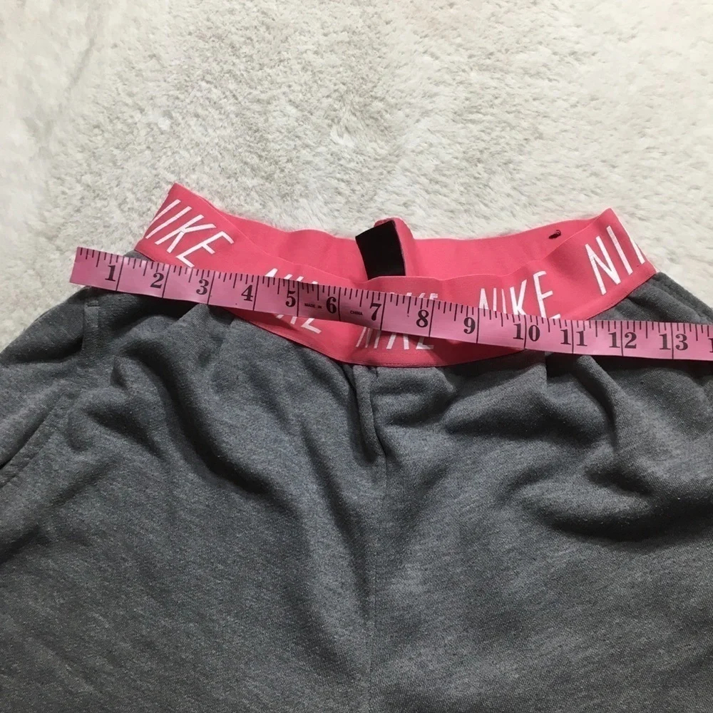 Nike big girls studio training pants carbon heather youth joggers size large